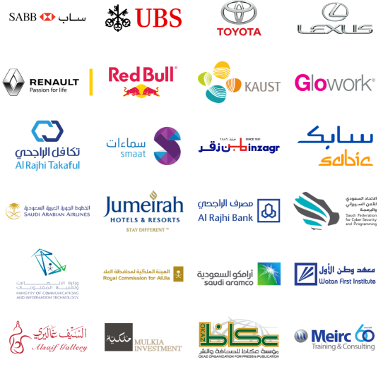 We Partnered with the top companies on the region - Sabic, KAUST, UBS and more
