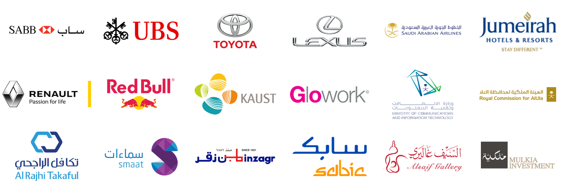 We worked with the best companies on the region - Sabic, KAUST, UBS and more